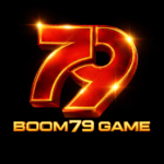 Boom79 game interface showing gameplay and Boom79 APK download option